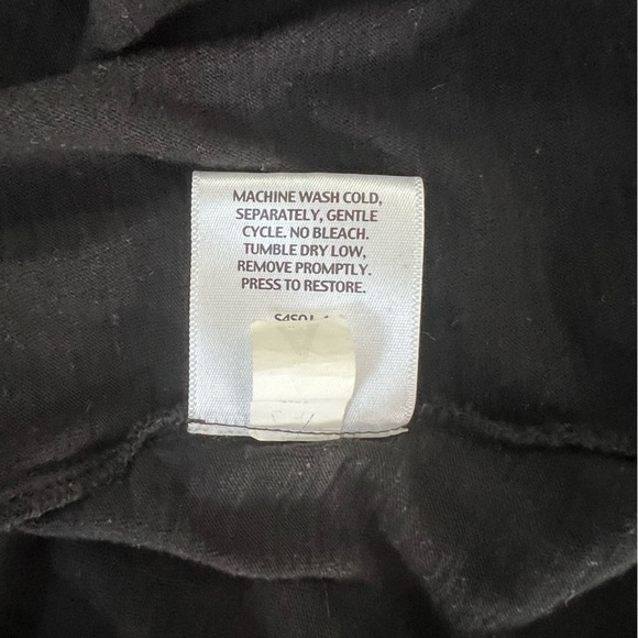 Eileen Fisher 100% Cotton Black Scoop Neck Short Sleeved T-Shirt, size L - Picture 6 of 6